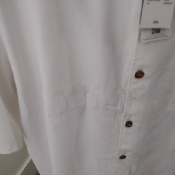 Quiksilver Waterman Men’s XXL Tahiti Palms Button-Up Shirt White NWT Anti-Wrinkl - Picture 3 of 11